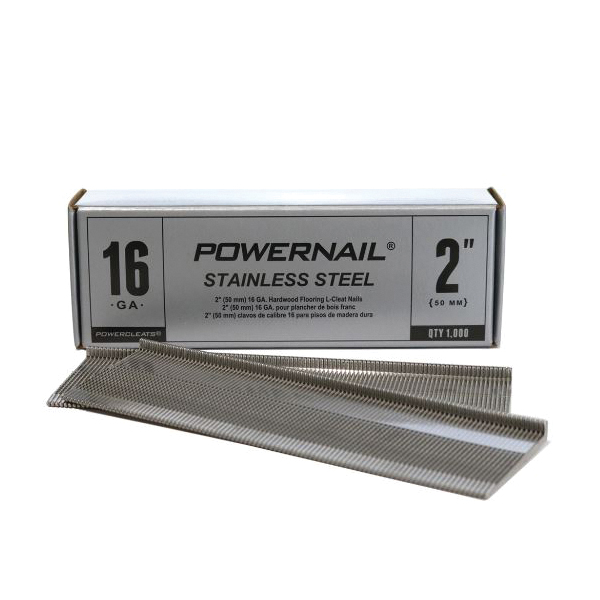 LSS20016 Flooring Nail, 2 in L, 16 ga Gauge, Stainless Steel, Chromium Nickel, 1,000 Count, Straight