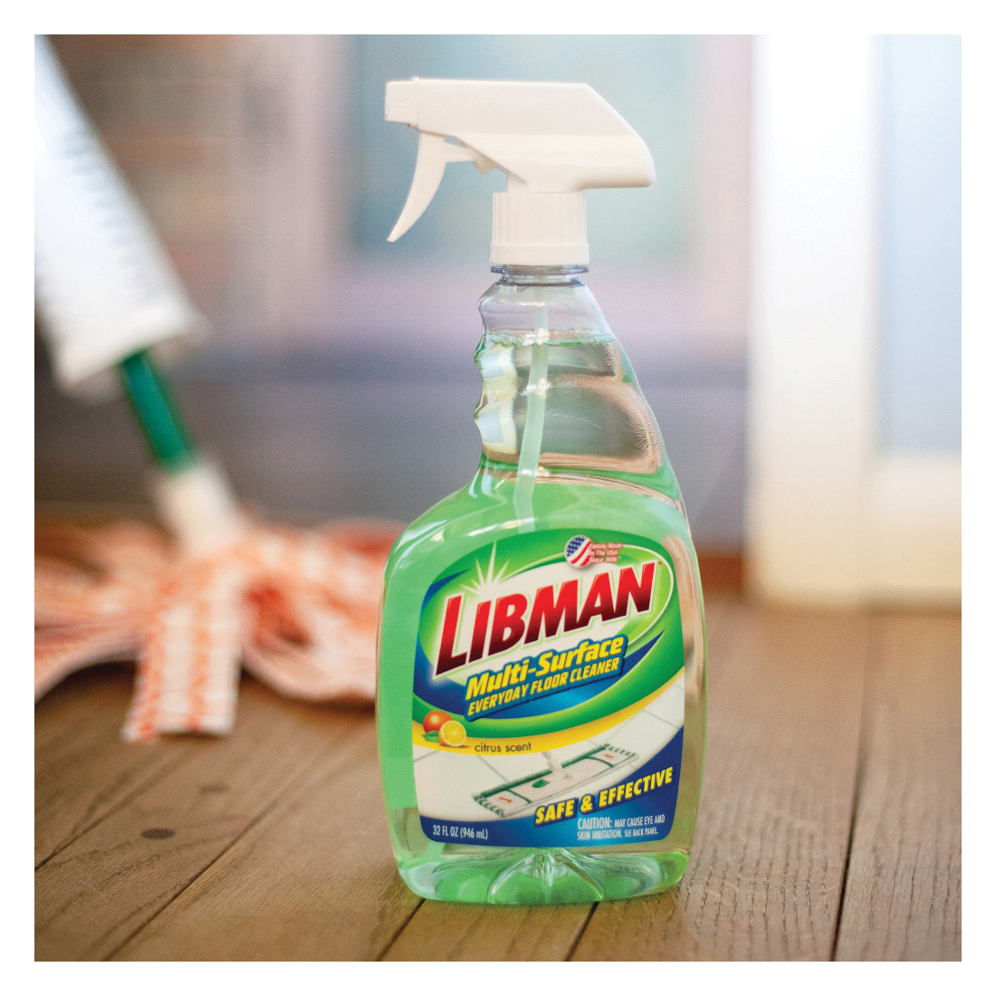 2066 Multi-Surface Everyday Floor Cleaner, 32 oz, Liquid, Citrus, Clear