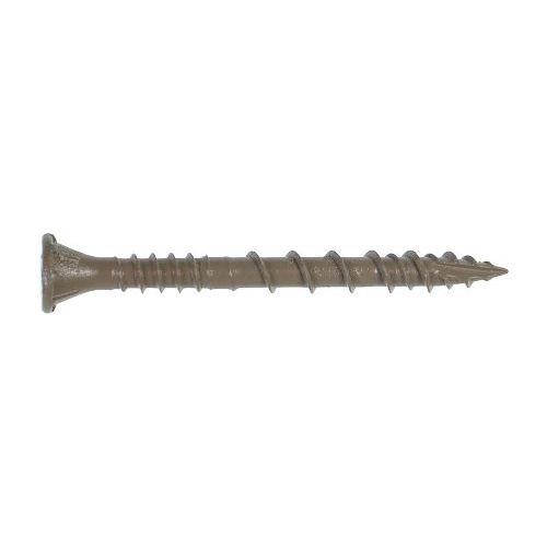 Deck-Drive HCKDSVT2S Collated Screw, #10 Thread, 2 in L, Rimmed Flat Head
