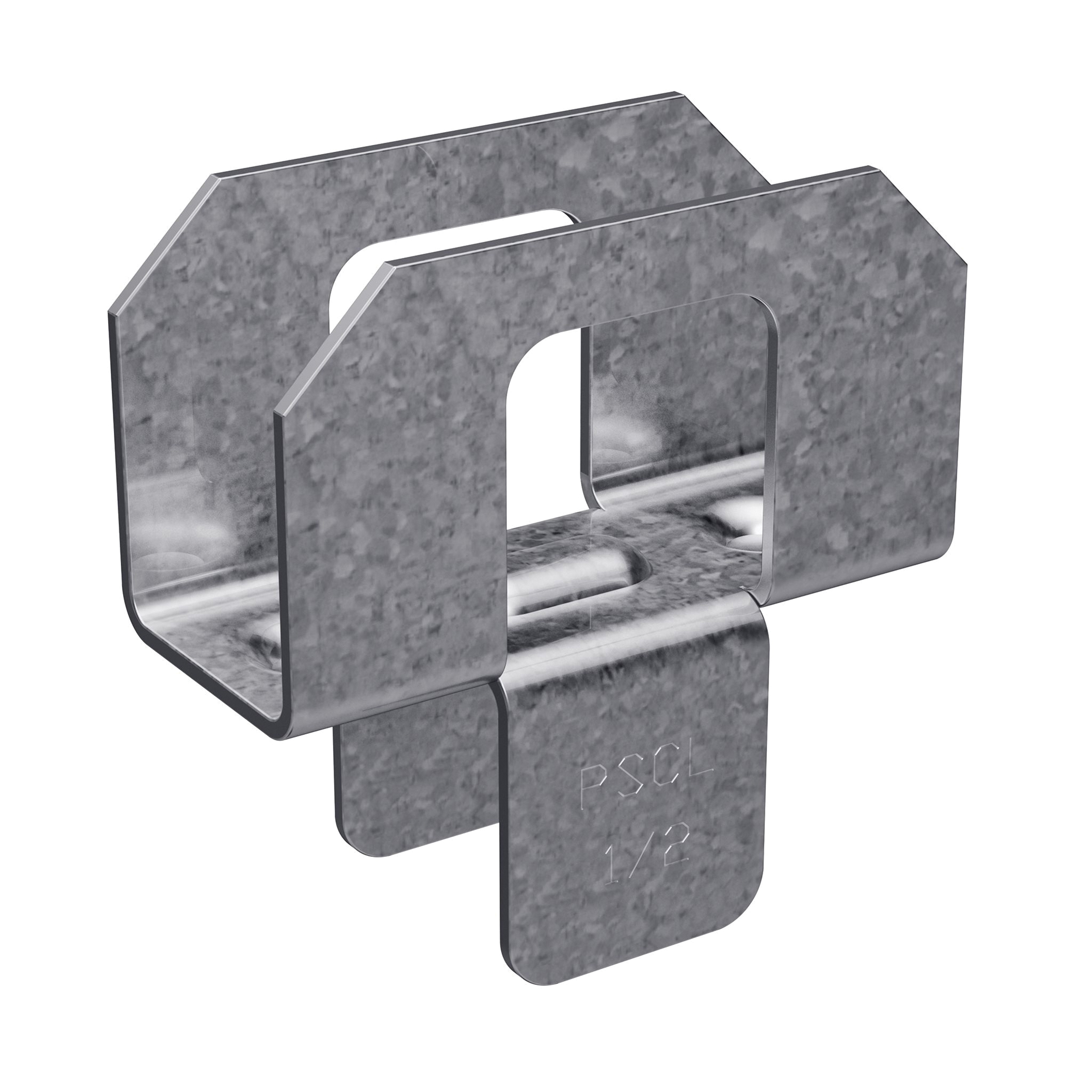 PSCA 1/2 Panel Sheathing Clip, 20 ga Thick Material, Steel, Zinc Galvanized