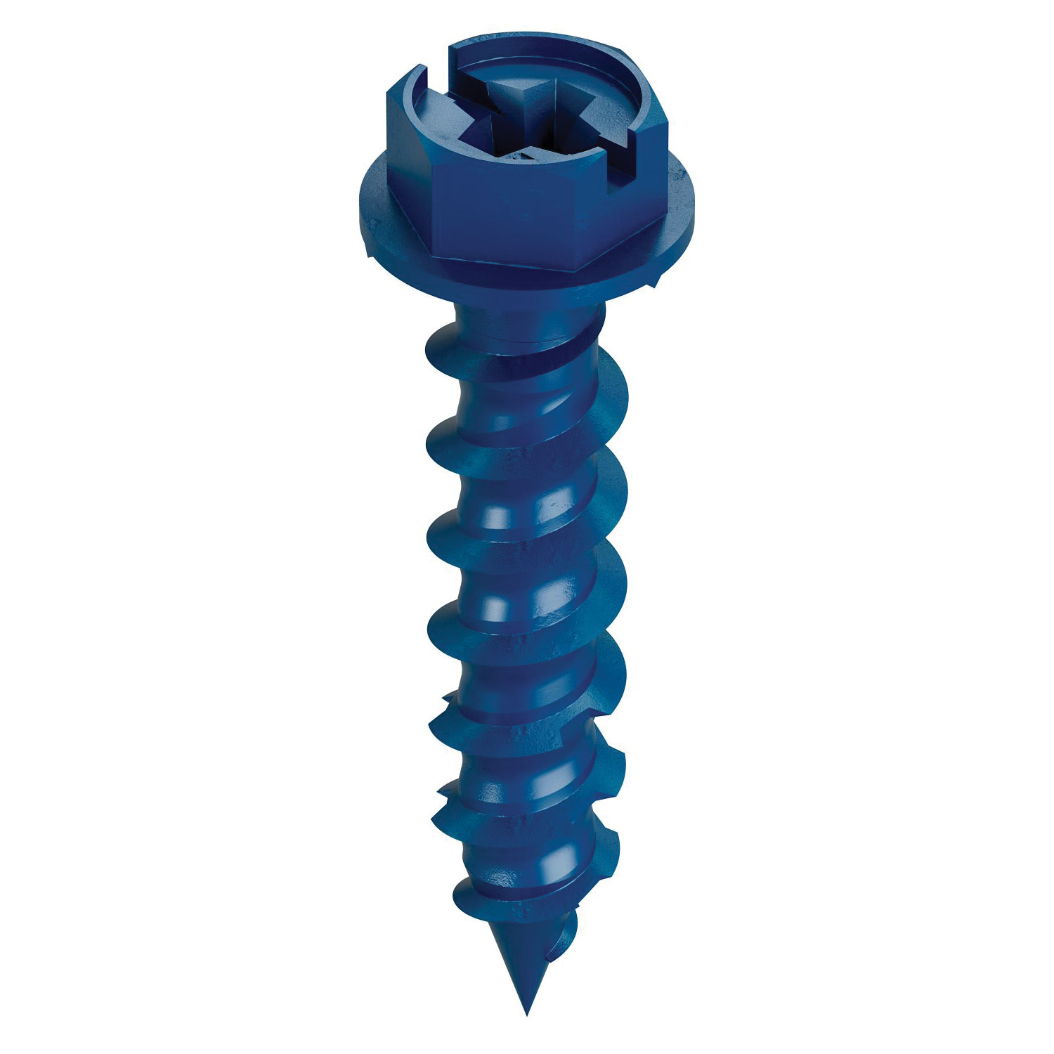 Titen Turbo TNT18134HC25 Screw Anchor, 3/16 in Dia, 1-3/4 in L, Carbon Steel, Zinc Plated