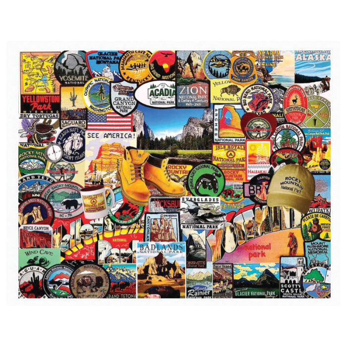 White Mountain 1057PZ National Park Badges Puzzle, 11 years and Up - 4