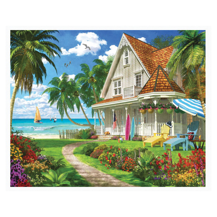 White Mountain 1543PZ Beach House Puzzle, 6 years and Up - 4