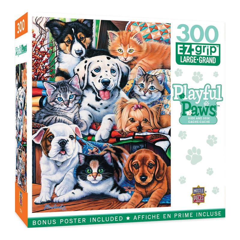 Masterpieces 31366 Masterpieces Playful Paws 31366 Hide and Seek Puzzle, 10 years and Up - 1