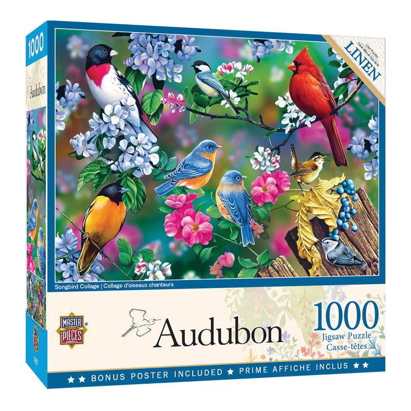 Audubon 31977 Audubon 31977 Songbird Collage Puzzle, 14 years and Up - 1
