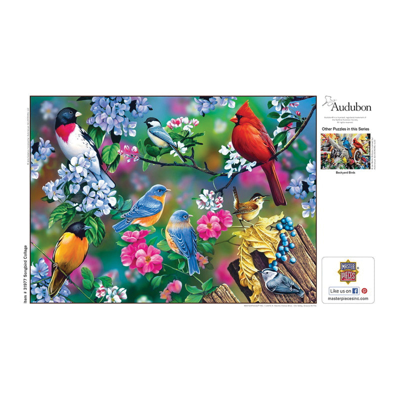 Audubon 31977 Songbird Collage Puzzle, 14 years and Up - 3