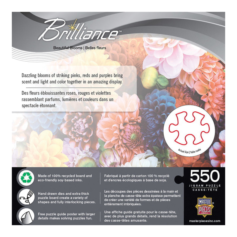 Masterpieces Brilliance 31988 Beautiful Blooms Puzzle, 10 years and Up - 3