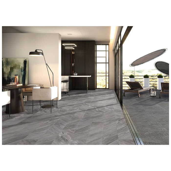 Eden Porcelain Tile, Msi, 12 in W x 24 in L, Rectified Edge, Bardiglio, Commercial, Residential - 4