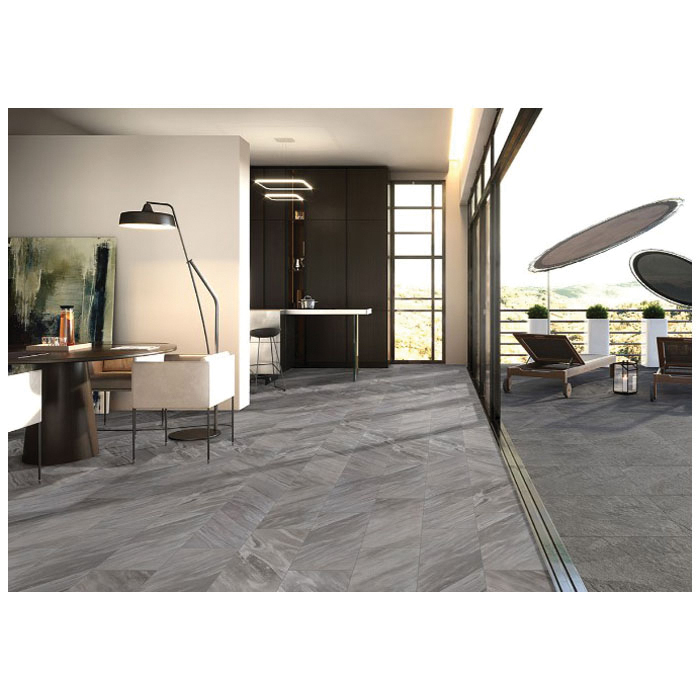 Eden Porcelain Tile, Msi, 12 in W x 24 in L, Rectified Edge, Bardiglio - 4