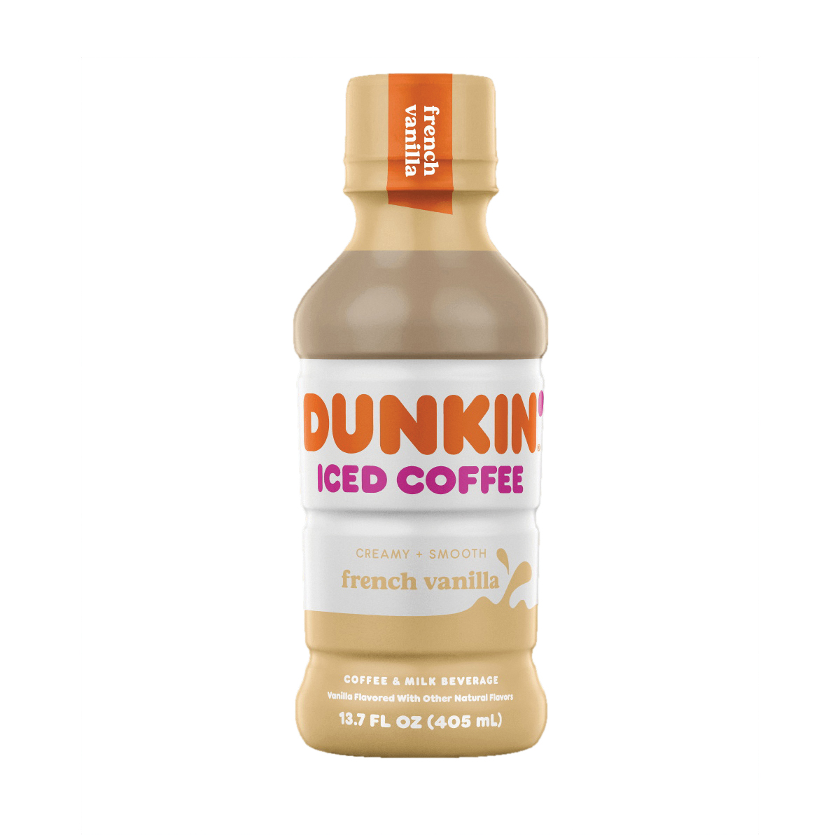 Dunkin' 152921 Iced Coffee, French Vanilla, 13.7 fl-oz, Bottle