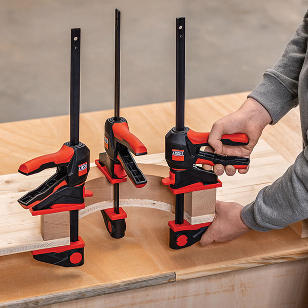 Classic Trigger Clamp, Bessey, 300 lb, 24 in Max Opening Size, 3-1/8 in D Throat, Resin Body - 2