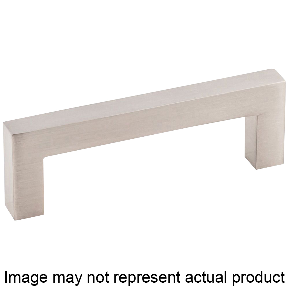 K7063MB-2 Square Bar Cabinet Pull, 3-3/8 in L Handle, 1-1/8 in Projection, Zinc, Matte Black