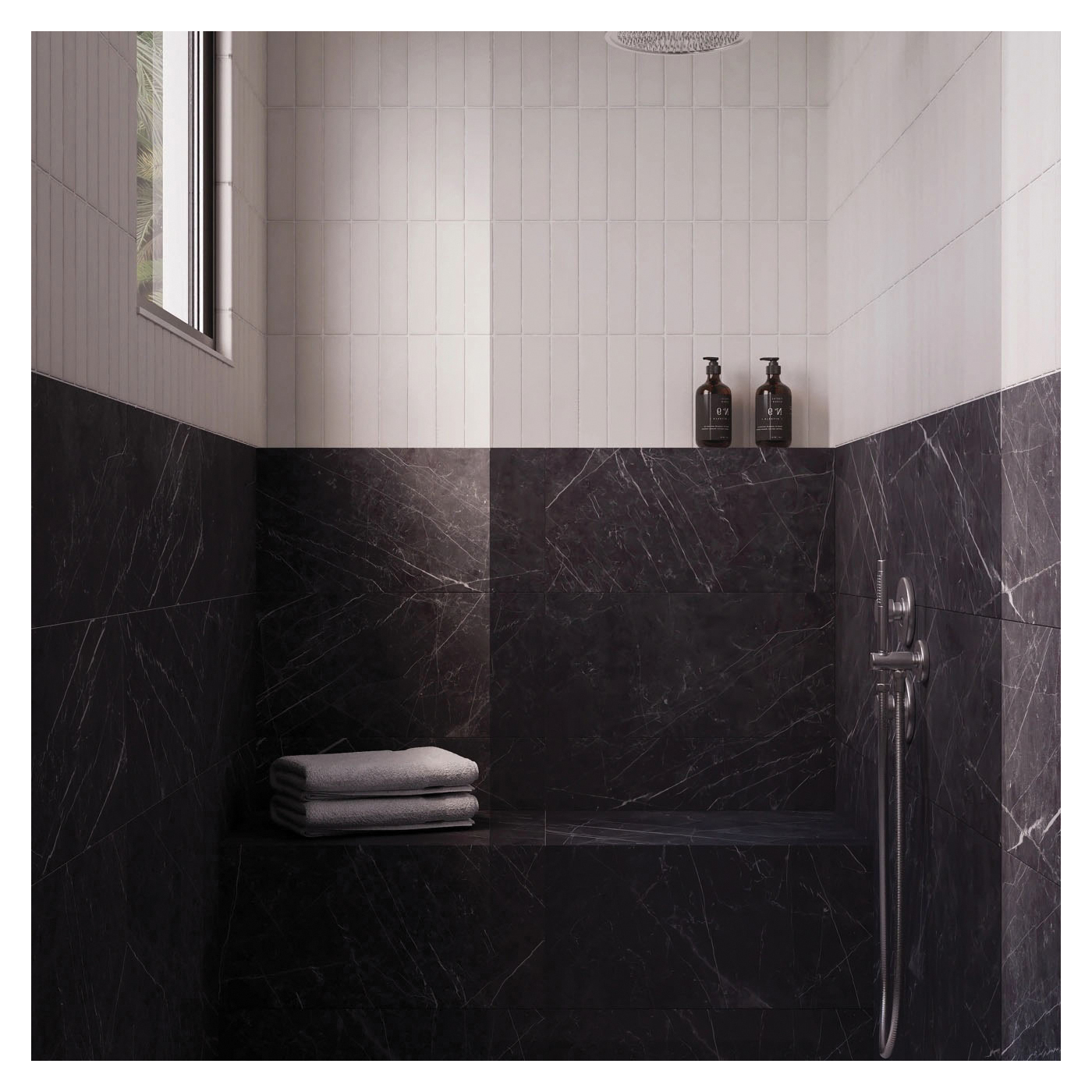 Gemma Mosaic Tile, Bedrosians Tile & Stone, Ceramic Porcelain, Square Straight, 12 in L, 12 in W - 2