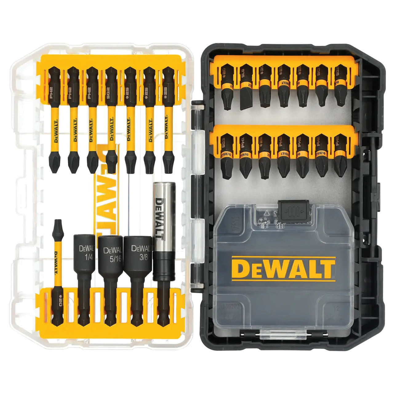 FLEXTORQ, IMPACT READY DWANGFT26SET Screwdriver Bit Set, 26-Piece, Tool Steel, Black/Yellow
