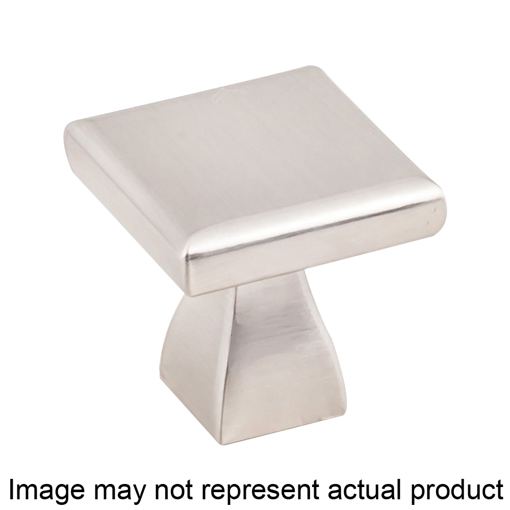 K313MB-10 Flared Foot Square Cabinet Knob, 1 in Projection, Zinc, Matte Black