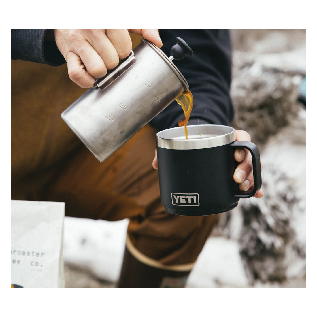 Yeti Rambler Camp Mug With Lid, 14 oz, Stainless Steel, R