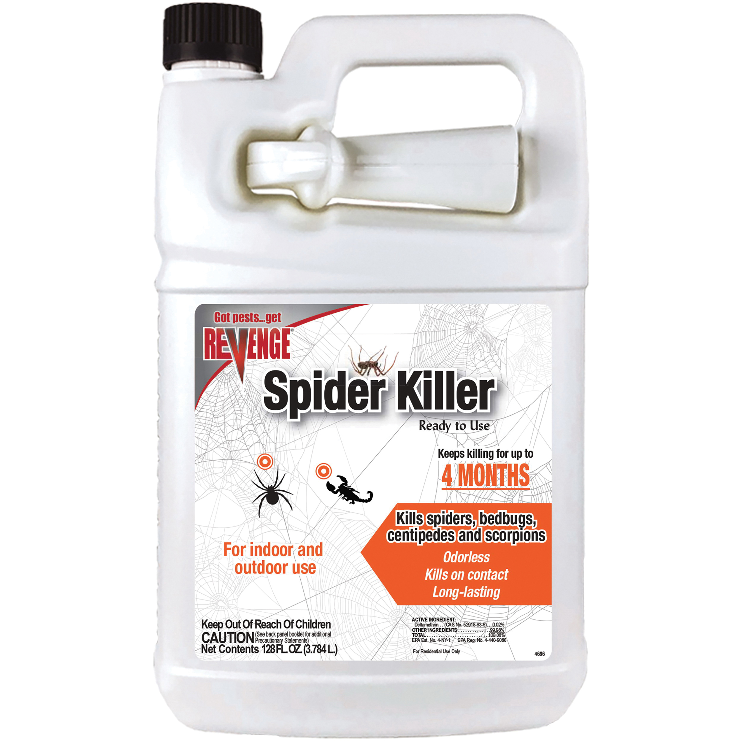 4686 Spider Killer, Liquid, Indoor, Outdoor, 1 gal