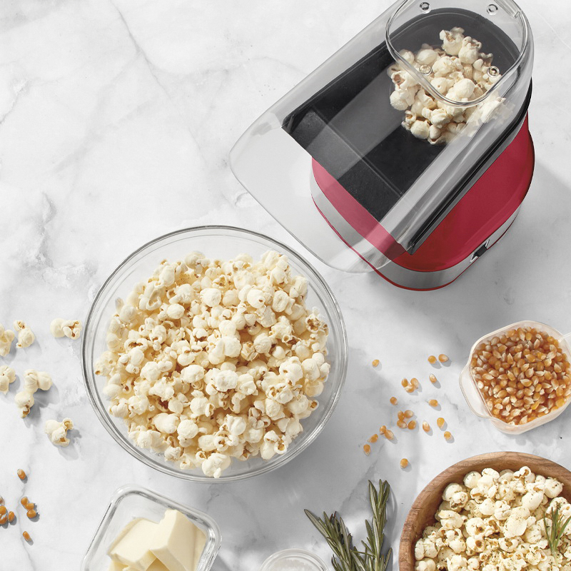 Cuisinart EasyPop CPM-150C Hot Air Popcorn Maker, 1/2 cup Kernel, 1500 W, Red - 4