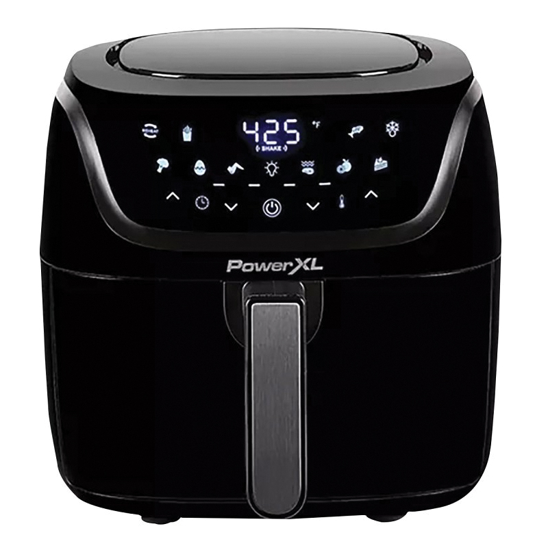 PowerXL PXLVP-4B Air Fryer, 4 qt Capacity, 1200 W, 1-Basket, Digital Control, Black - 1