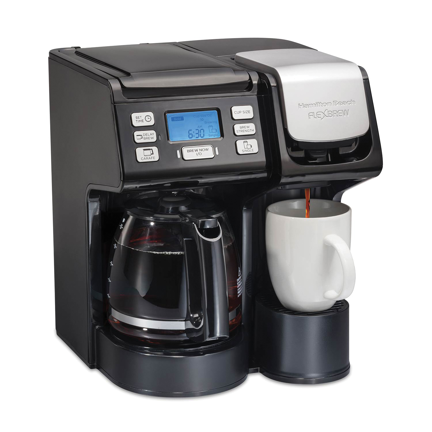 Hamilton Beach 49902 Coffee Maker, 56 oz Capacity, Black/Chrome