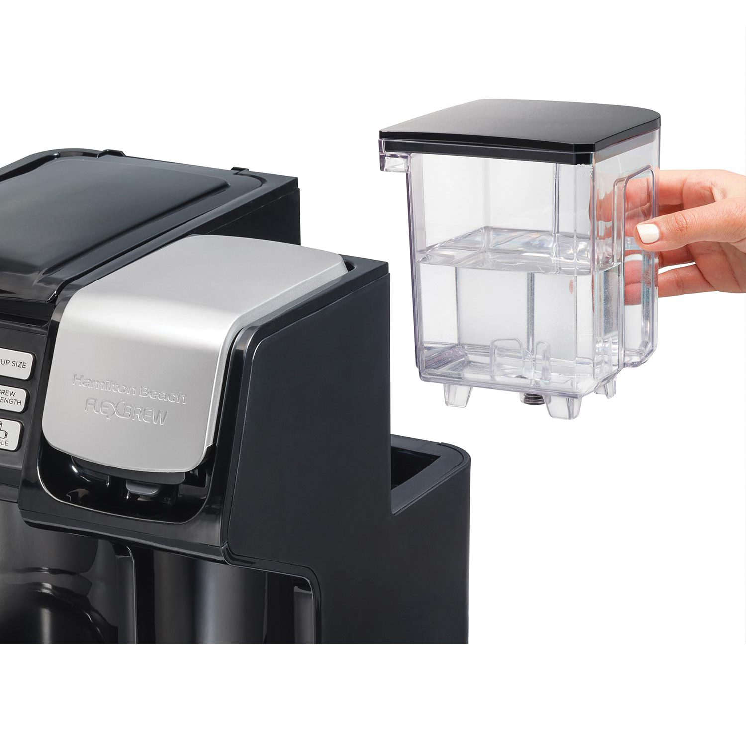 Hamilton Beach 49902 Coffee Maker, 56 oz Capacity, Black/Chrome