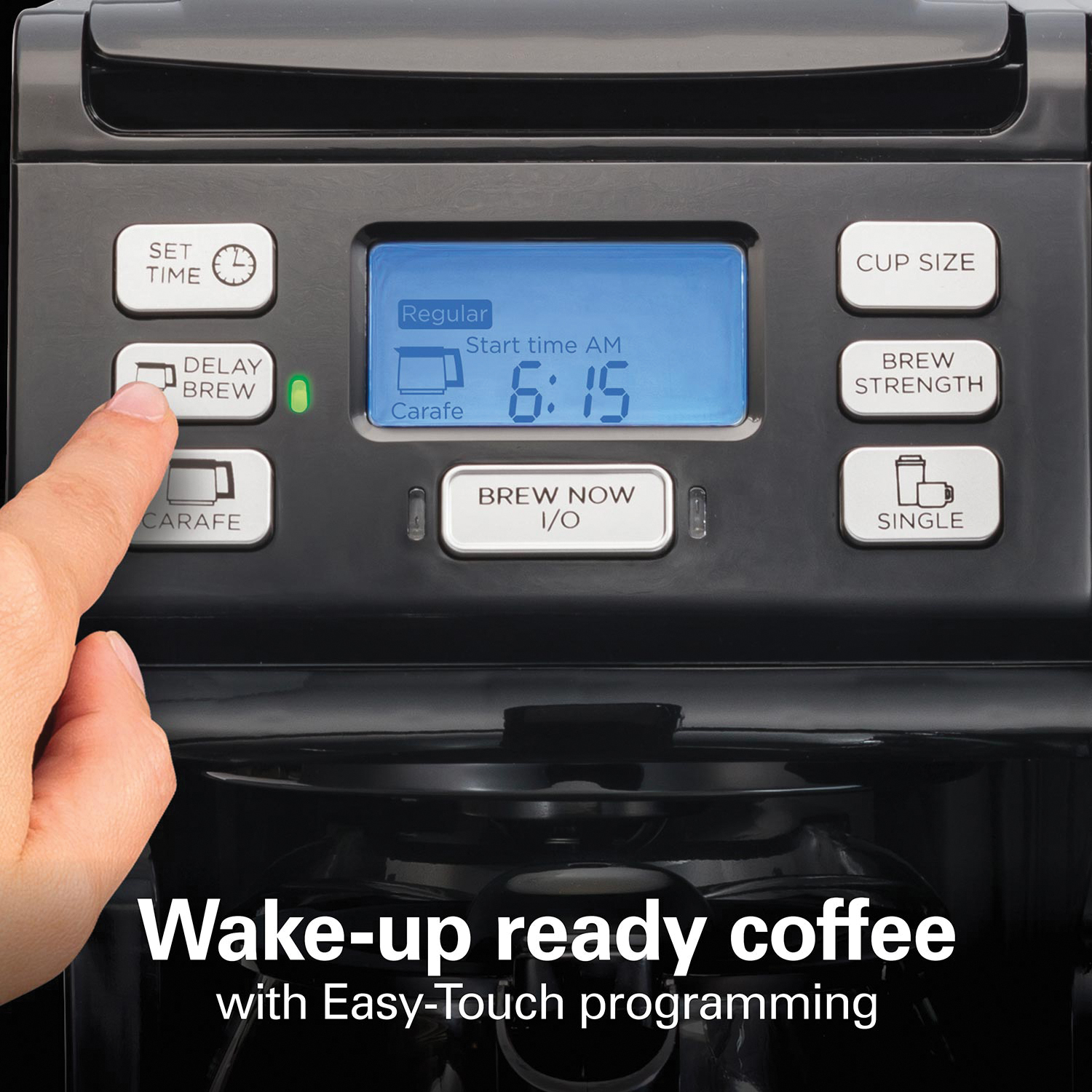 Hamilton Beach 49902 Coffee Maker, 56 oz Capacity, Black/Chrome