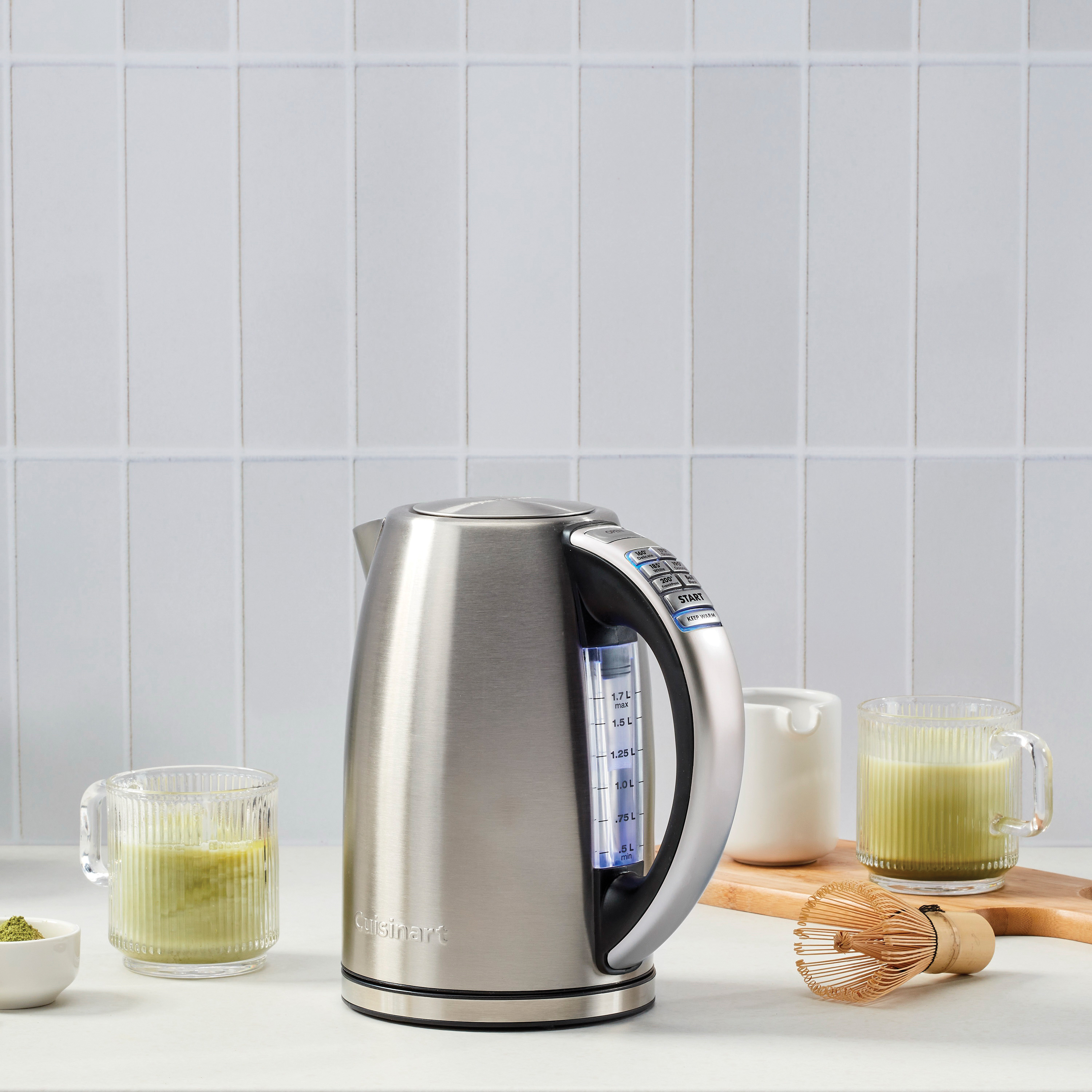 Cuisinart Perfectemp CPK-17P1 Cordless Electric Tea Kettle, 1.7 L, 1500 W, Stainless Steel, 8.8 in L, 6.1 in W - 2