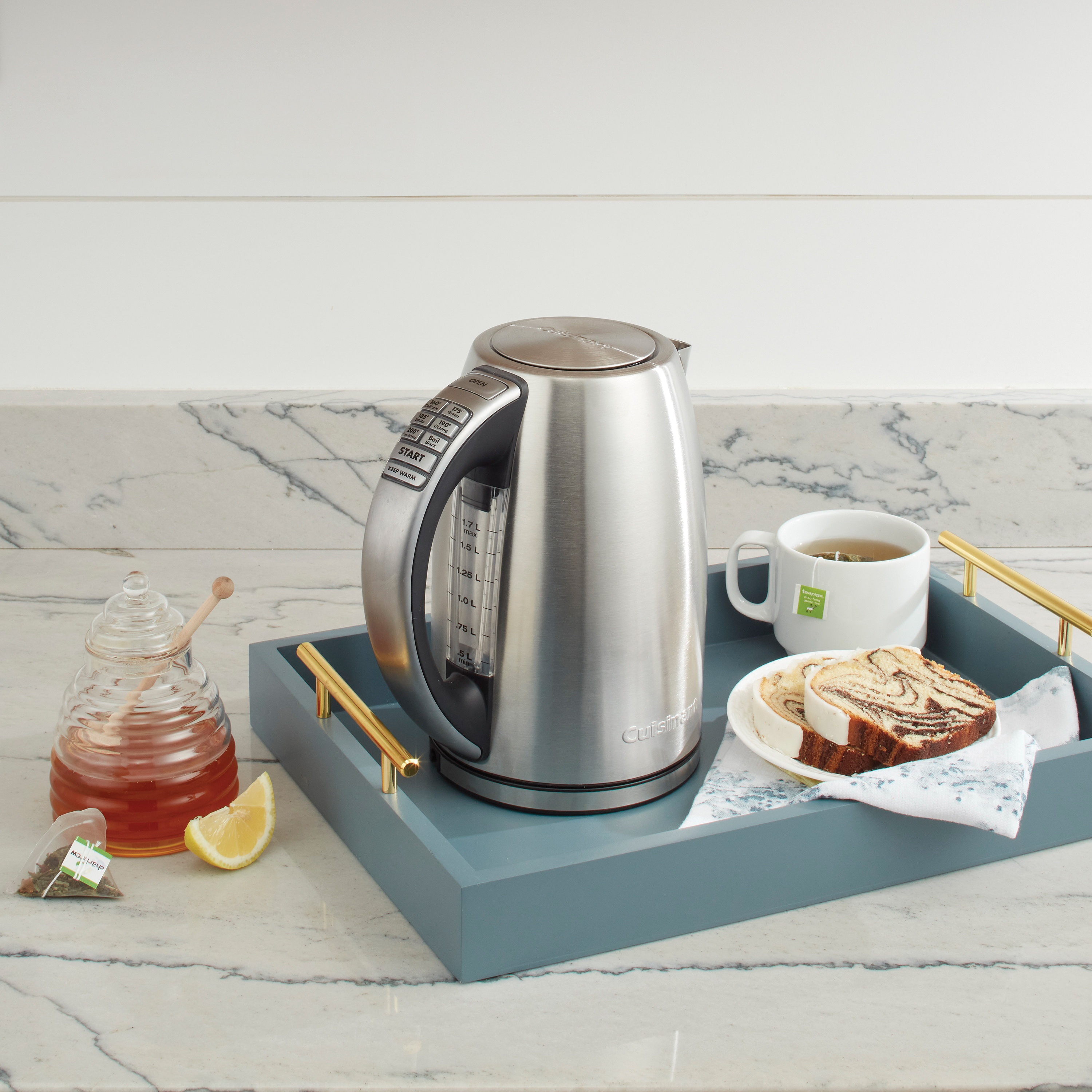 Cuisinart Perfectemp CPK-17P1 Cordless Electric Tea Kettle, 1.7 L, 1500 W, Stainless Steel, 8.8 in L, 6.1 in W - 5