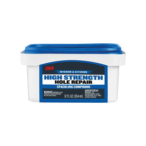 High Strength Hole Repair CC-12-DT Color Changing Spackling Compound, White, 12 fl-oz