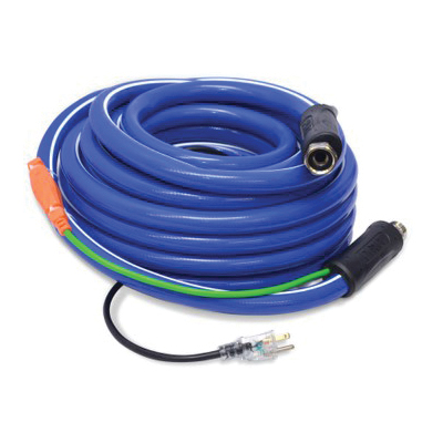 PWL-05-50 Heated Hose, 50 ft L, PVC, Blue