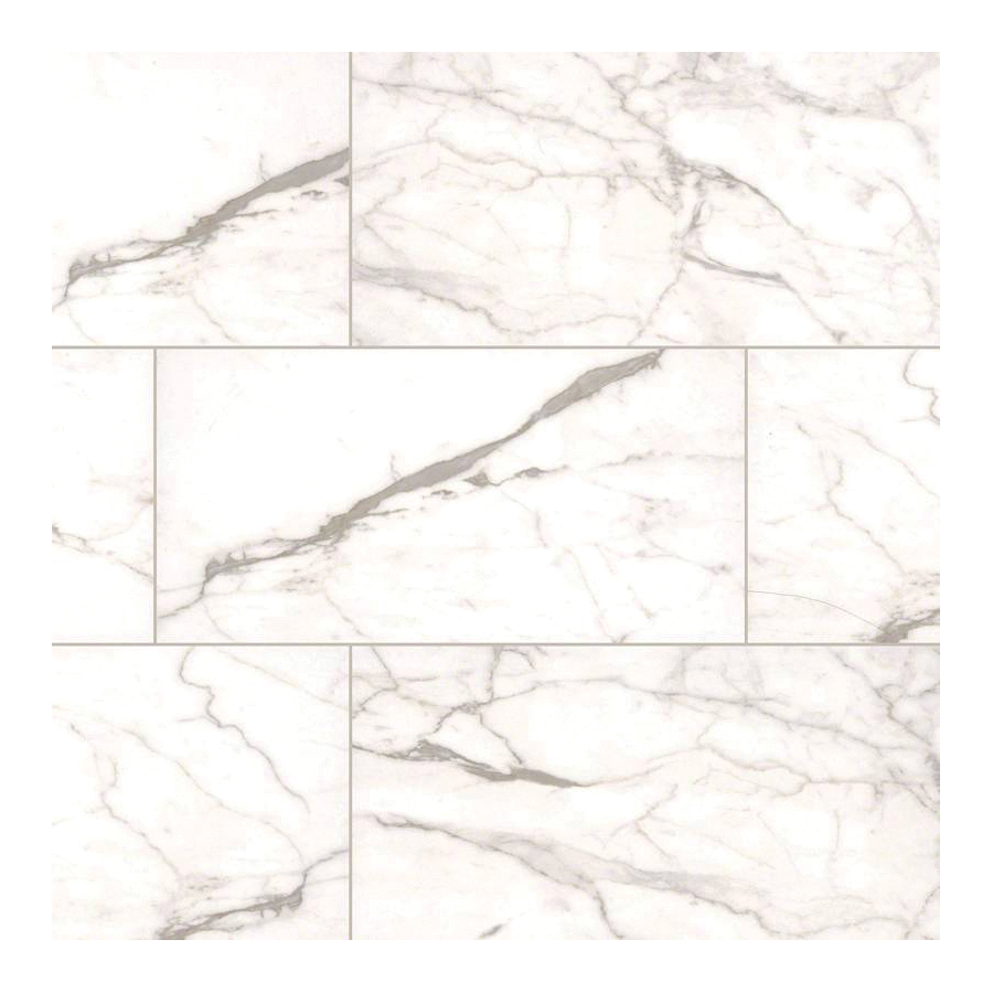 Essentials Vena Ceramic Tile, Msi, 12 in W x 24 in L, White - 1