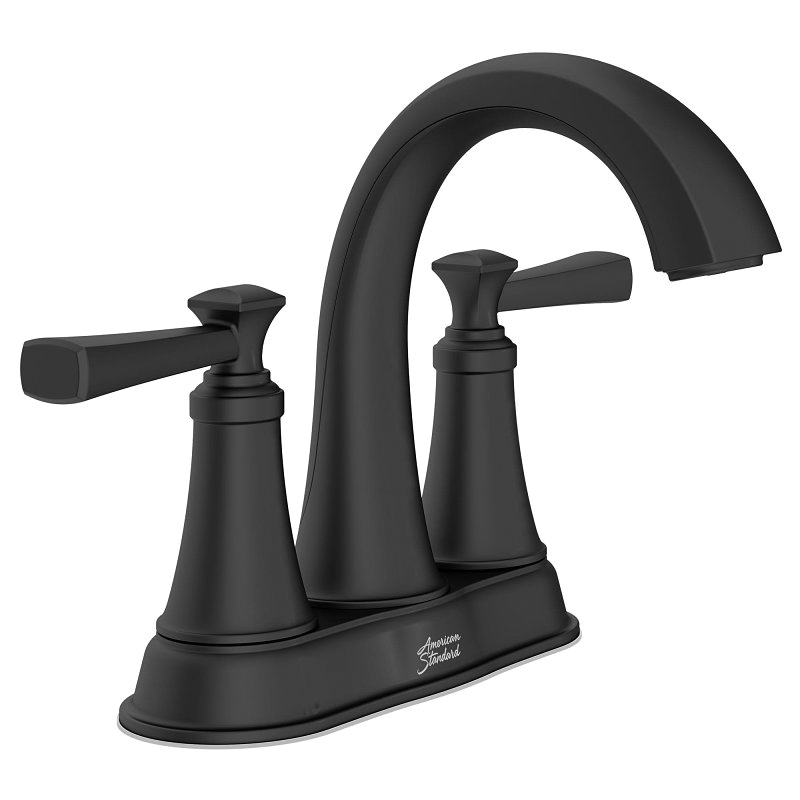 1011922430 Bathroom Faucet, 1.2 gpm, 2-Faucet Handle, Matte Black, 4 in Faucet Centers