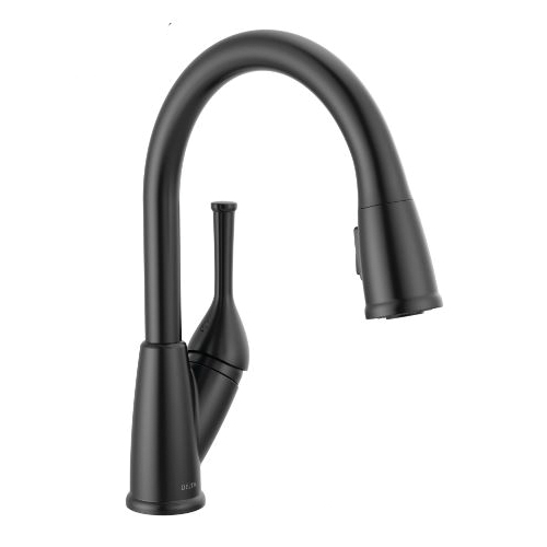 Classic Series 19810-BL-DST Kitchen Faucet, 1.8 gpm, 1-Handle, 1, 3-Faucet Hole, Matte Black
