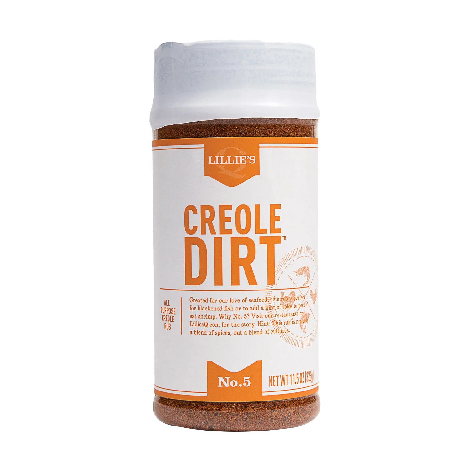 LQ00107-C Creole Dirt Rub, Cane Sugar, Chili Pepper, 11.5 oz Jar