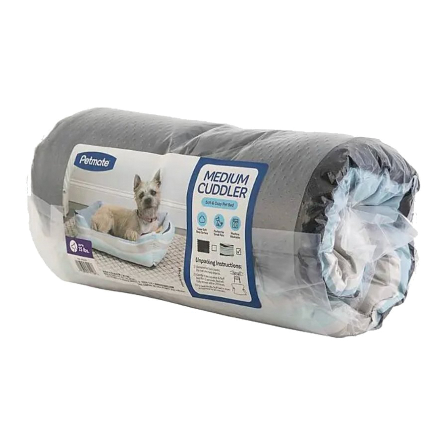 Petmate 81158 Cuddler Compressed Bed, 20 in L, 15 in W, Poly Fill, Plush Cover, Gray - 3