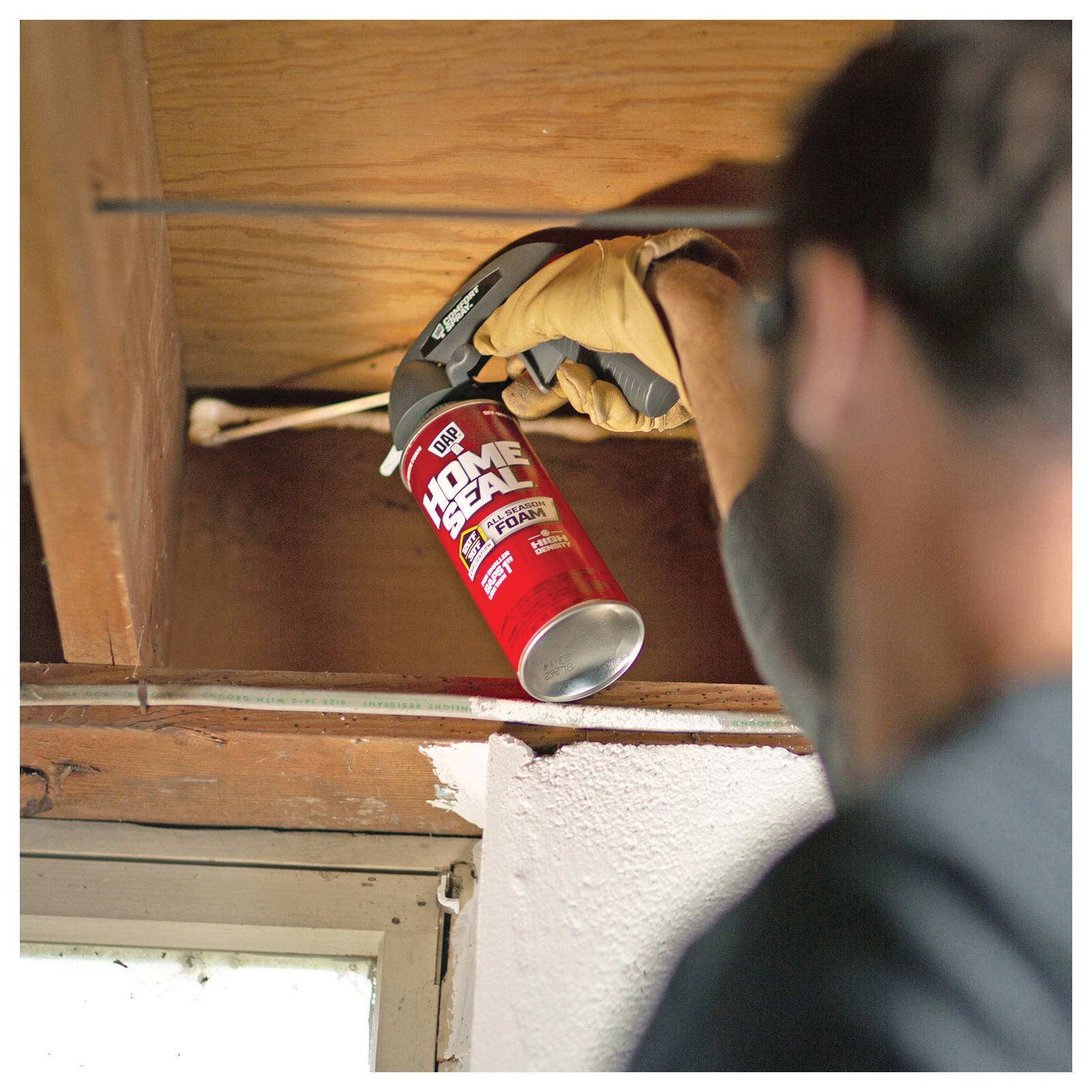 DAP Home Seal 7565000082 Foam Sealant, Off-White, 4 hr Functional Cure, 30 to 120 deg F, 12 oz Aerosol Can