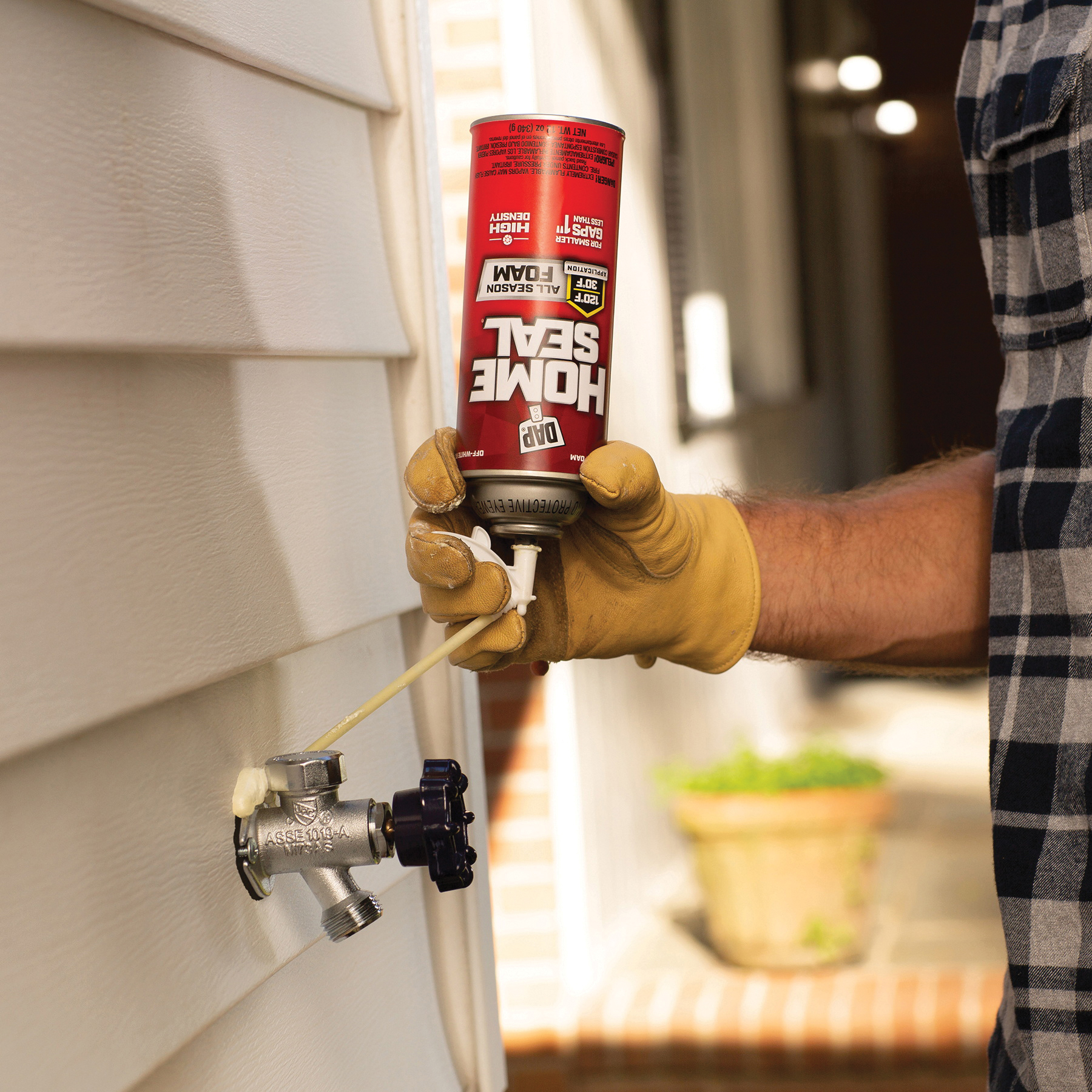 DAP Home Seal 7565000082 Foam Sealant, Off-White, 4 hr Functional Cure, 30 to 120 deg F, 12 oz Aerosol Can