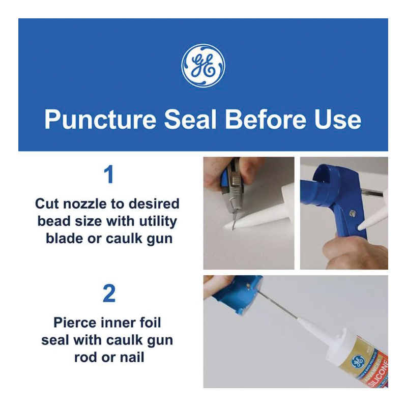 GE Advanced Specialty Metal Silicone 2 2816710 Sealant, Light Gray, 24 hr Curing, 10.1 fl-oz Cartridge