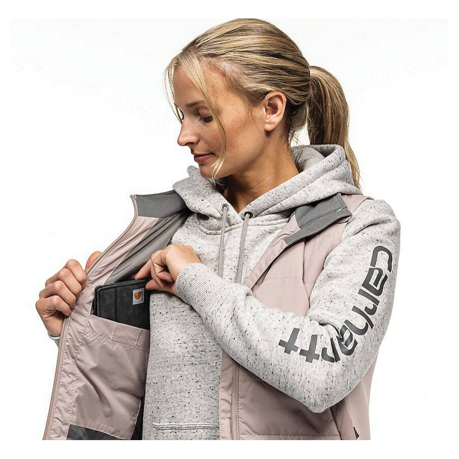 Carhartt 105984-V26-L Puffer Vest, L, Regular, Cordura Nylon/Elastane, Blackberry, Mock Neck, Zipper - 3