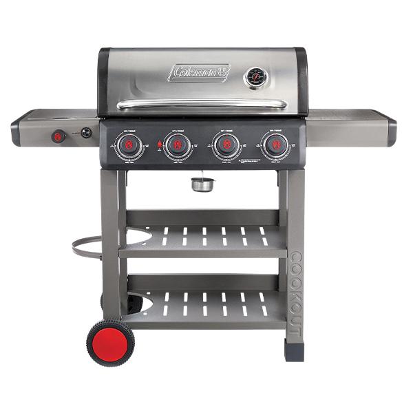 Cookout CO-400BBQ Barbecue Grill, 36,000 Btu/hr, 4-Burner, 637 sq-in Primary Cooking Surface