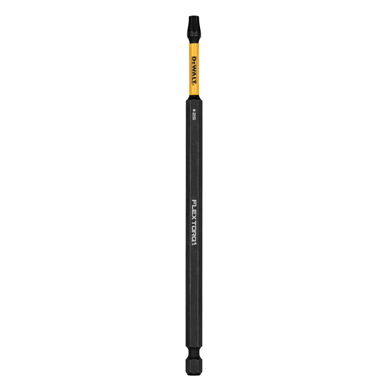 FLEXTORQ DWAF6TX25IR Impact Driver Drill Bit, #25 Drive, Torx Drive, 1/4 in Shank, Hex Shank, 6 in L, Steel