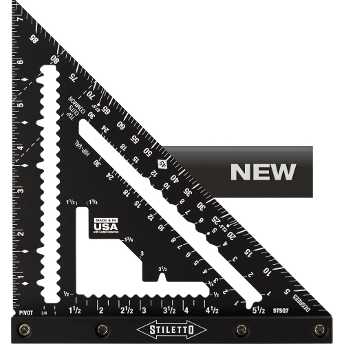 STSQ7 Carpenter Square, 1/16 in Graduation, Aluminum, 7 in L, 1 in W