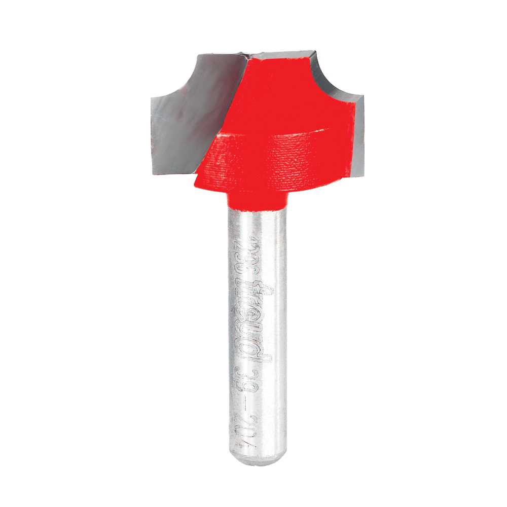 39-204 Ovolo Beading Groove Router Bit, 7/8 in Dia Cutter, 1/2 in L Cutting, 1-3/4 in OAL, 1/4 in Dia Shank
