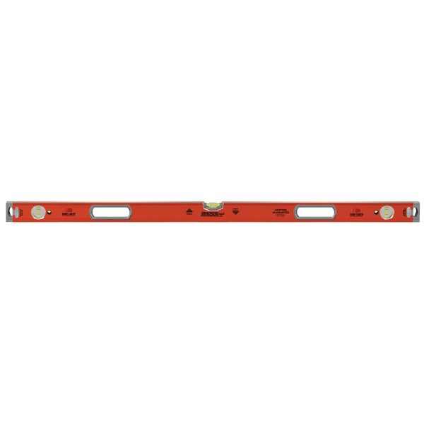9550-4800 Box Beam Level, 48 in L, 3-Vial, Magnetic, Aluminum, Orange