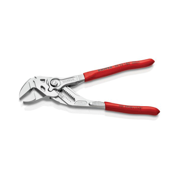 Plier Wrench, Knipex, 7-1/4 in OAL, 1-1/2 in Jaw, Button Adjustment - 3