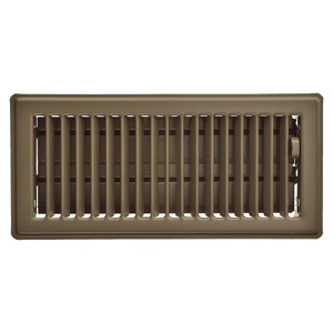 RG3656 Floor Register, 10 in W, Steel, Chocolate, Powder-Coated