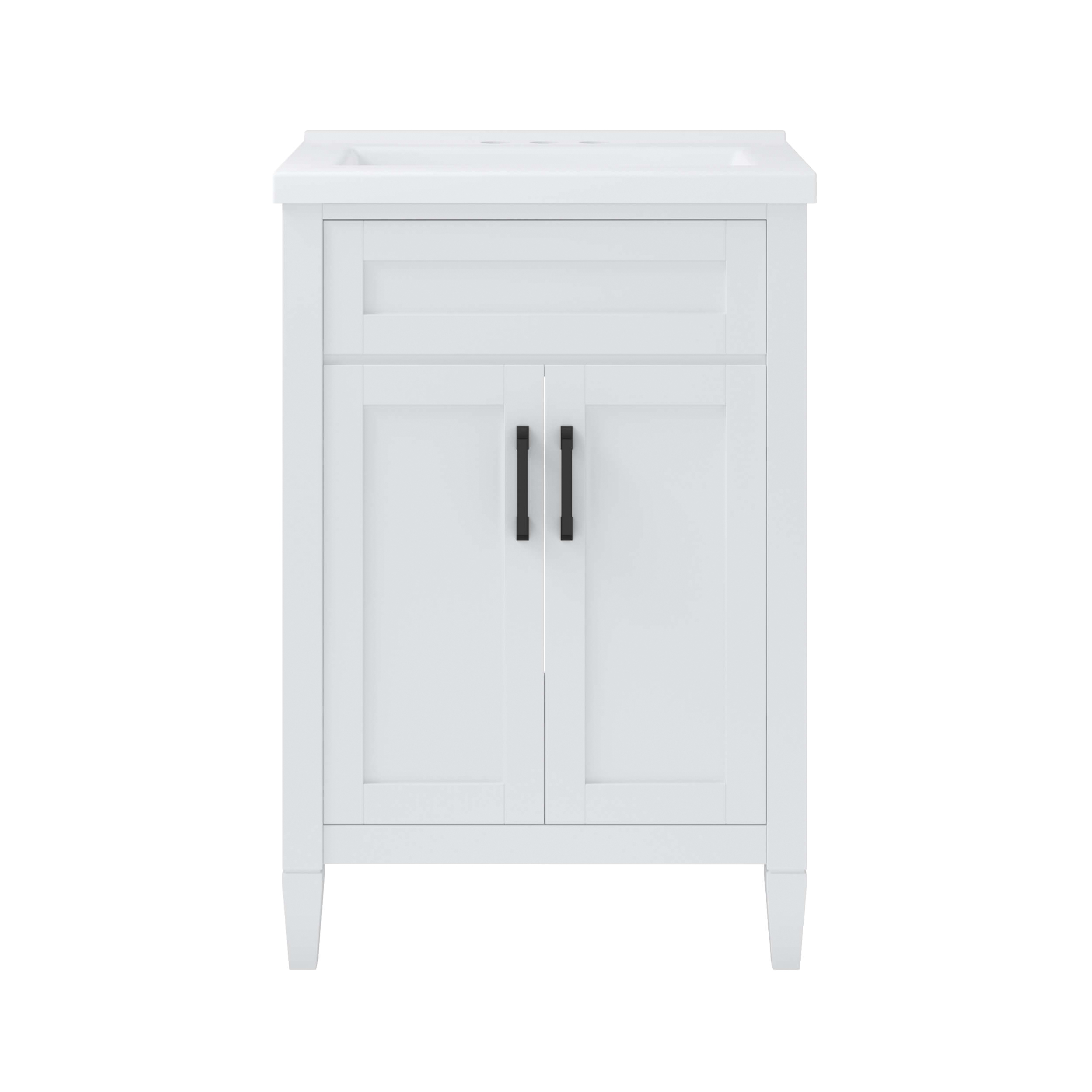 Craft + Main Kamryn Series KRWVT2436 Vanity Combo, 23-1/4 in W Cabinet, 17-3/4 in D Cabinet, 34 in H Cabinet, MDF, White - 4
