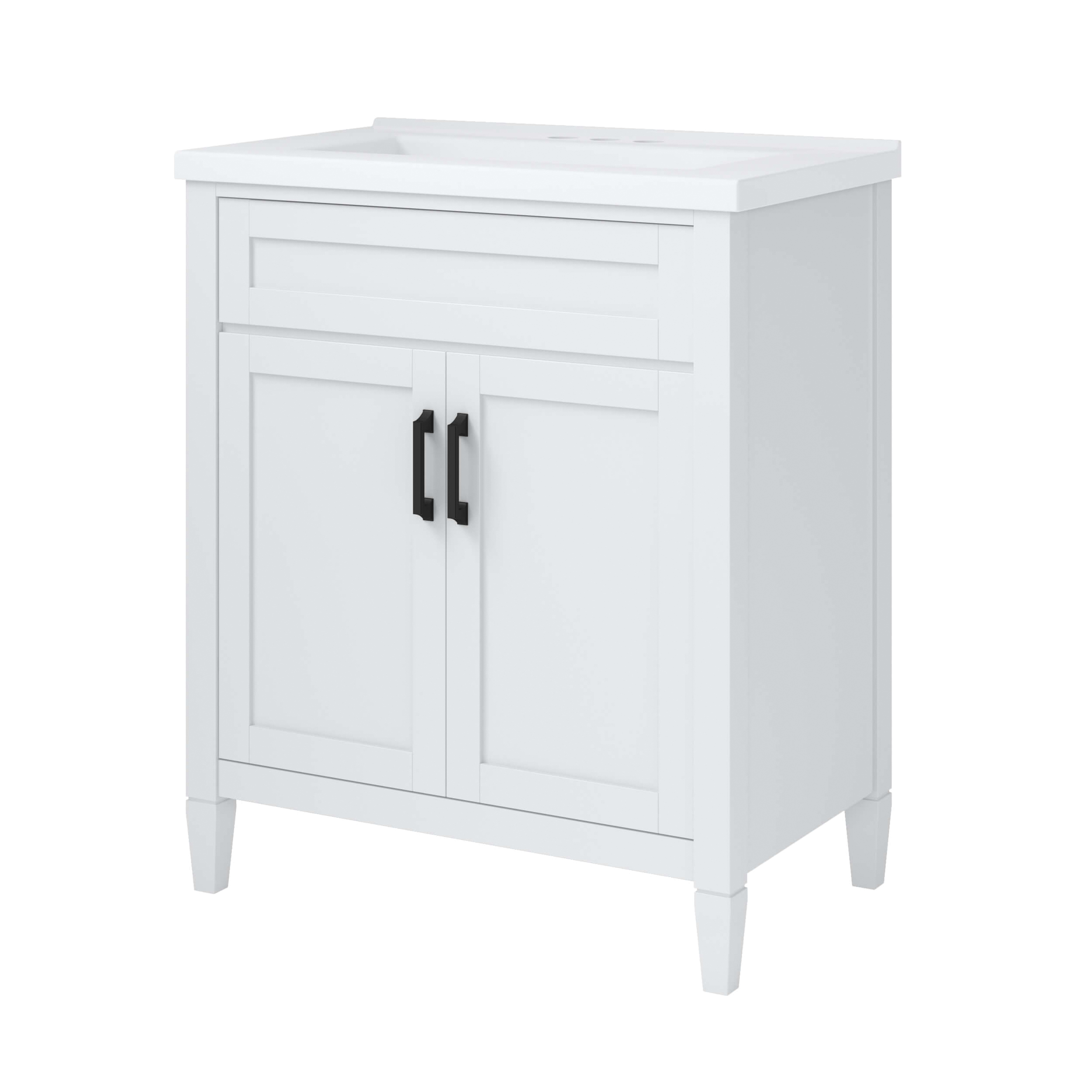 Craft + Main Kamryn Series KRWVT3036 Vanity Combo, 28-7/8 in W Cabinet, 17-3/4 in D Cabinet, 34 in H Cabinet, MDF, White - 2