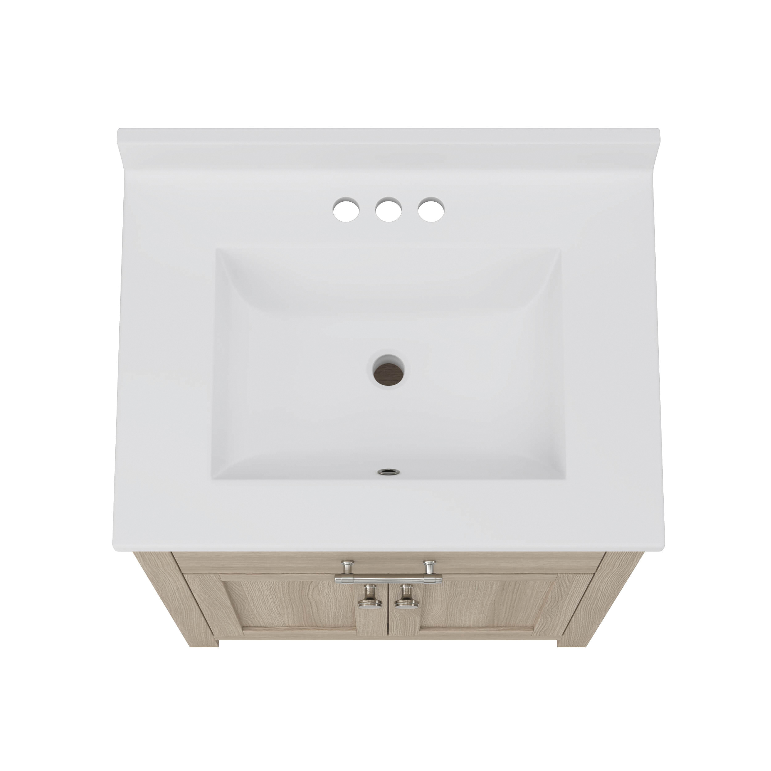 Craft + Main Reese Series RSOVT3134 Vanity Combo, 30 in W Cabinet, 18-1/2 in D Cabinet, 34 in H Cabinet, MDF, Light Oak - 5