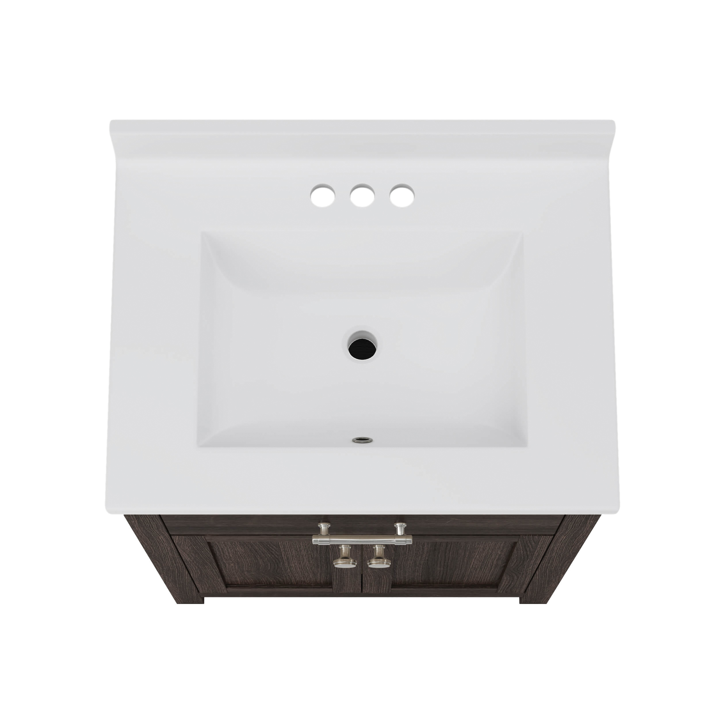 Craft + Main Reese Series RSMVT2534 Vanity Combo, 24 in W Cabinet, 18-1/2 in D Cabinet, 34 in H Cabinet, MDF, Mocha - 2